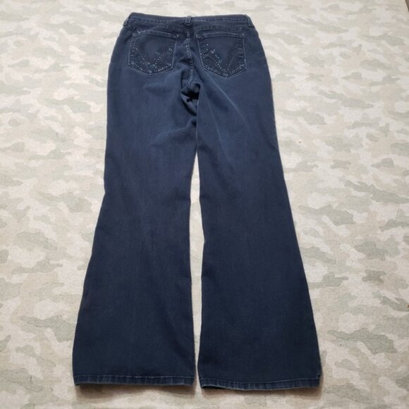 NYDJ Jeans Womens 30 Blue Made In USA Bootcut Denim Dark Wash - Picture 9 of 11